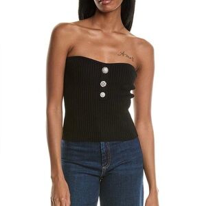 BA&SH Drako Bustier Top - Black